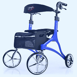 Lifestyle Mobility Aids Crescendo Rolling Walker Rollator Blue 925MB -  Walmart.com